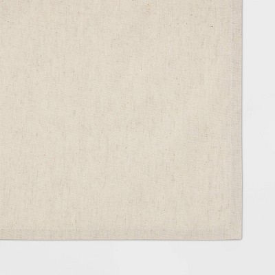 60x84 Linen Blend Tablecloth - Threshold™: Rectangle, Solid Cream, Traditional Style, OEKO-TEX Certified