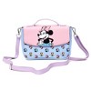 Disney Vegan Leather Fold Over Cross Body Bag for Women, Minnie Mouse Winking Pose Pink and Polka Dot Poses Baby Blue - 4 of 4
