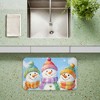Stupell Industries Happy Snowmen Trio Printed Anti-Fatigue Floor Mat, design by Petal Prints Design, 30"x18" - 3 of 4