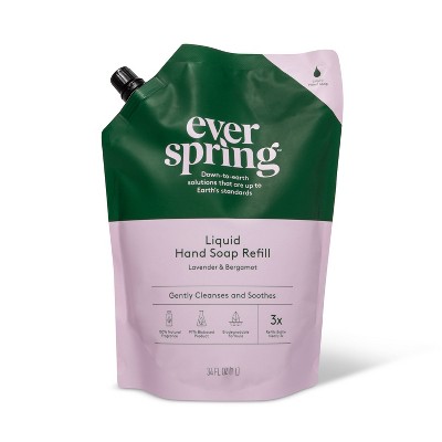 Liquid Hand Soap Refill - Lavender & Bergamot - Everspring™ 34 fl oz