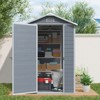 ORRD 4x6 FT Resin Outdoor Storage Shed, Weatherproof Garden Shed for Patio Furniture & Tools, Gray - 3 of 4