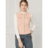 INSPIRE CHIC Women's Buttoned Washed Denim Vest with Faux Chest Flap Pockets - 3 of 4
