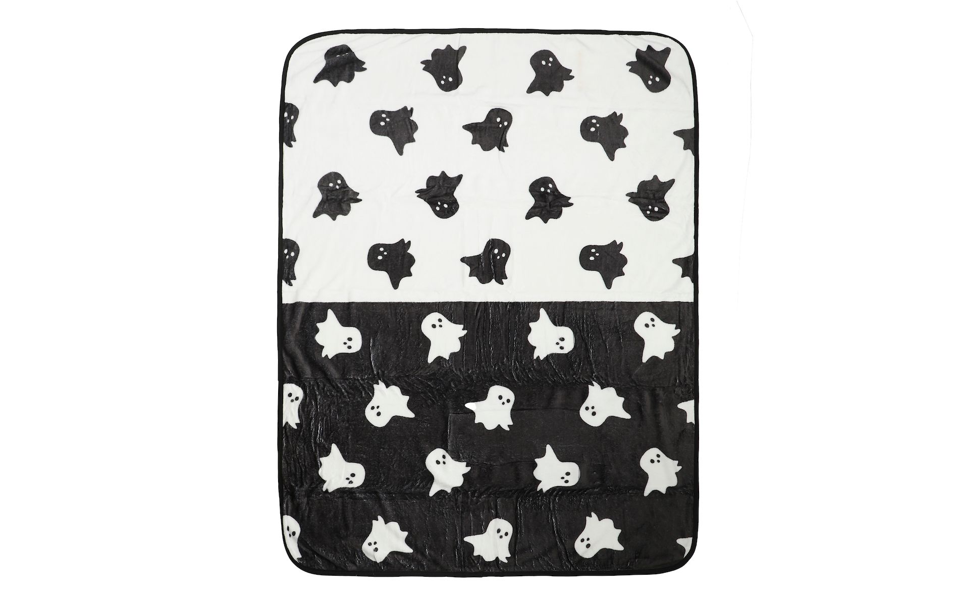 Halloween Ghosts Black & White 45" X 60" Throw Blanket