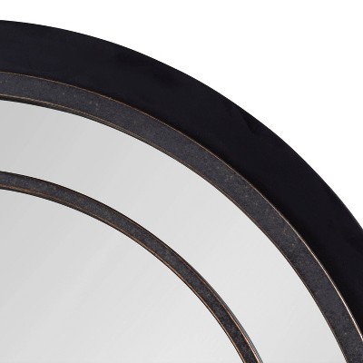 Audubon Rustic Wood and Iron Arch 40.5'' Wall Mirror