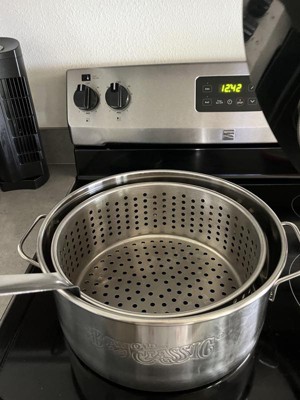 Bayou Classic 10 Quart Stainless Steel Fry Pot with Lid and Basket