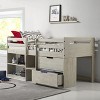 Donco Kids Handles Twin Light Grey Rustic Low Loft Bed - 4 of 4