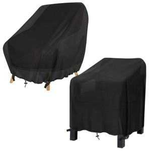 GARPROVM  2-Pack 38"L Patio Deep Seat Cover Lawn Chair Covers Furniture Cover Weather-Resistant - 1 of 4