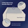 Kickoff 300 Thread Count 100% Organic Bamboo Viscose Fitted Sheet Only, Extra Deep Pocket, Cooling & Breathable, Double Stitching, Bedding Sheet - 3 of 4