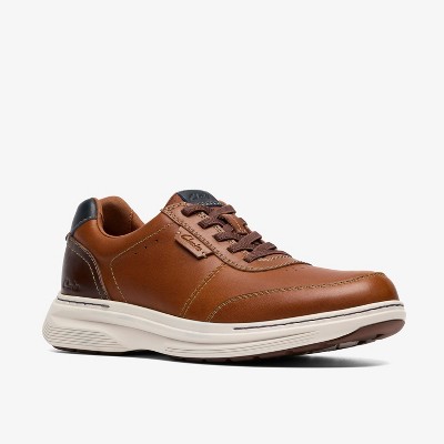 Clarks Mens Craftwell Lace Tan Leather Shoes 12 Wide — фото 5