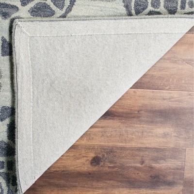 Elysian Silver-Blue Hand-Tufted Wool Rectangular Rug