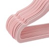 Elama Home 50 Piece Kids Non-Slip Velvet Cloths Hangers with Notched Shoulders - 3 of 4