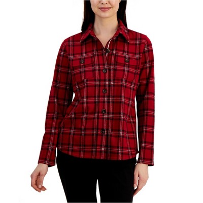 Tommy Hilfiger Womens Knit Shirt Jacket