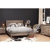 South Shore Queen Metal Framed Bed Set Nordik Oak/Matte Black: Industrial Style, Poplar Plywood Slats, No Box Spring Needed - 2 of 4
