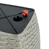 SEVOBAL Planters 2-Pack Self-Watering Hand Woven Wicker Planters with Eco-Friendly and Weather Resistant Design, Gray, 12.6"*12.6"*12.6" - 3 of 4