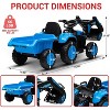 12V 3 in 1 Kids Ride on Excavator & Tractor with Detachable Trailer, Kids Electric Vehicles with Remote Control, LED Lights, Music - 3 of 4