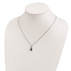 Black Bow Jewelry Black & White Diamond Small Rectangle Necklace in Sterling Silver - 3 of 4