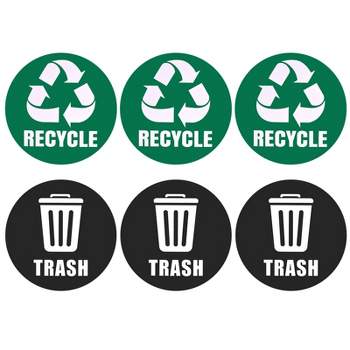 Unique Bargains Recycle Sticker Trash Can Bin Labels Self-Adhesive Recycling Vinyl for Home Kitchen Office Indoor Use