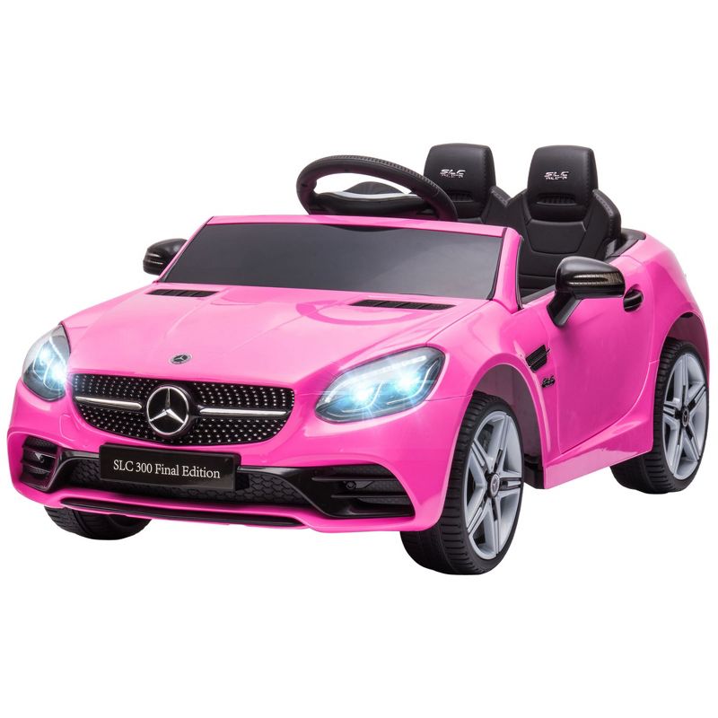 Aosom 12V Kids Electric Ride On Car with Parent Remote Control, Two Motors, 2 Speeds, Music, LED Lights, USB for 3-6 Years Old, Pink, 5 of 8
