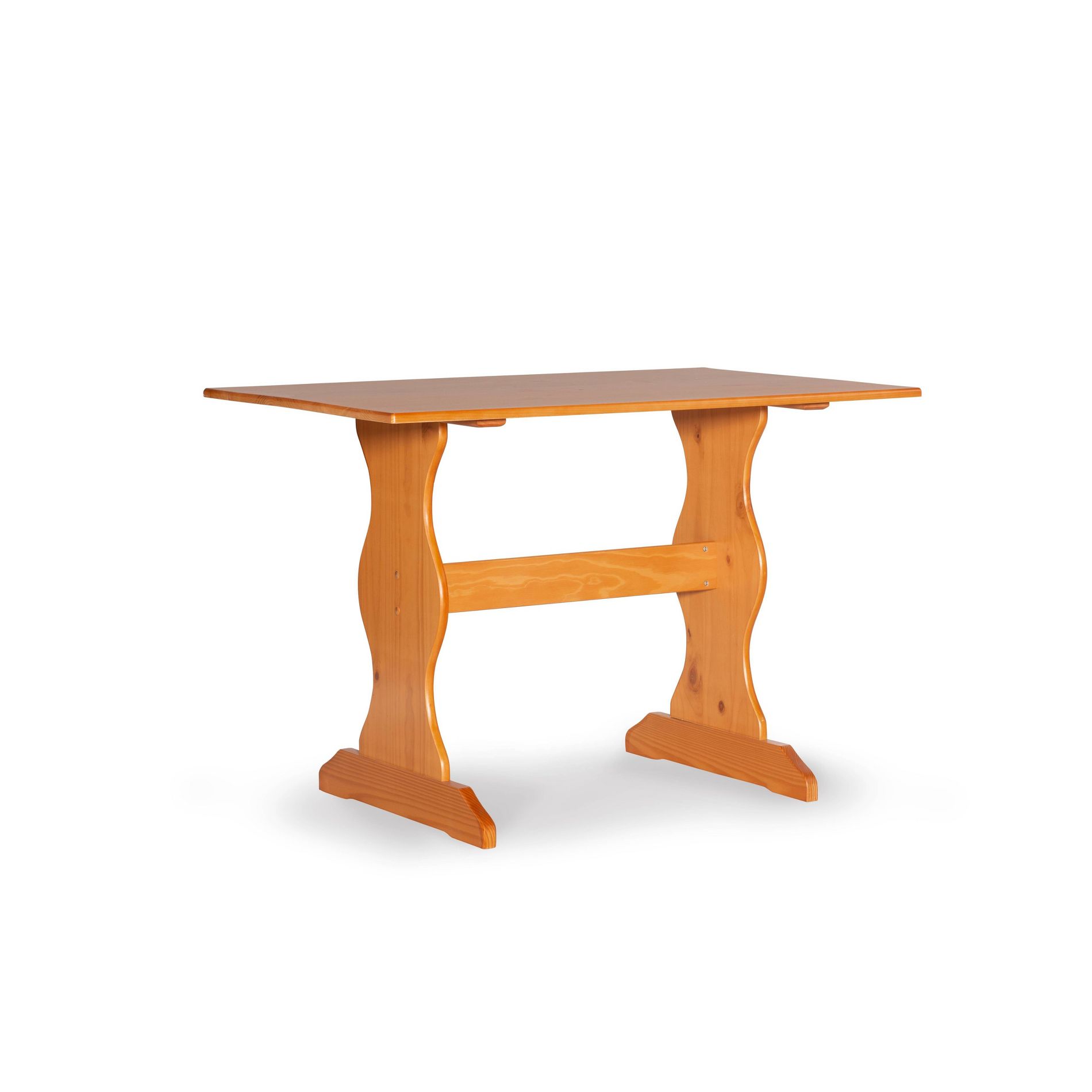 Chelsea Traditional Dining Table Natural - Linon: Honey Pine Finish, Seats 5, Non-Extendable