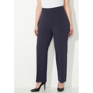 Catherines Women's Plus Size Petite Refined Pull-On Curvy Pant - 1 of 4