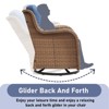 Gymojoy Outdoor Swivel Chairs with Side Table Glider Chairs Set of 3 - 4 of 4