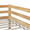 NicBex Twin over Twin Bunk Bed Wooden Bed Frame Low Height Design with Ladder and Full Length Guardrail, No Box Spring Required - 4 of 4
