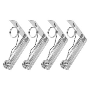 Unique Bargains Stainless Steel Windproof Anti-Rust Tablecloth Clips 2.87" x 2.36" - 1 of 4
