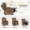 Infans Kids Youth Recliner Chair Velvet Fabric Armrest Sofa w/Cup Holder - 4 of 4