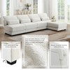 120"W Oversized L-Shaped Sectional Sofa with Reversible Chaise, 5-Seat Armless Deep Seat Couch with Lumbar Pillows - ModernLuxe - 4 of 4