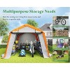 AMERLIFE Portable Storage Shelter, Heavy Duty Outdoor Shed with 2 Windows, Zipper Door - 2 of 4