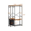 Portable Clothes Rack, Clothes Rack With Bottom Mesh Storage Shelves, Oxford Cloth Storage Bag Multi-functional Clothing Rack For Bedroom - 4 of 4