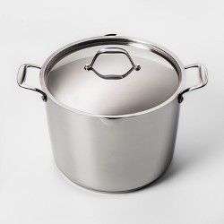 NutriChef Stainless Steel Cookware Stockpot - 19 Quart, Heavy Duty Induction Pot Soup Pot With Lid