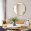 SEVOBAL Round Mirror 30" Wall Mounted Circle Mirror Metal Framed Mirror for Bathroom Vanity Bedroom Home Decor Mirros Over Sink, Gold, 30"*30"*0.7" - 4 of 4