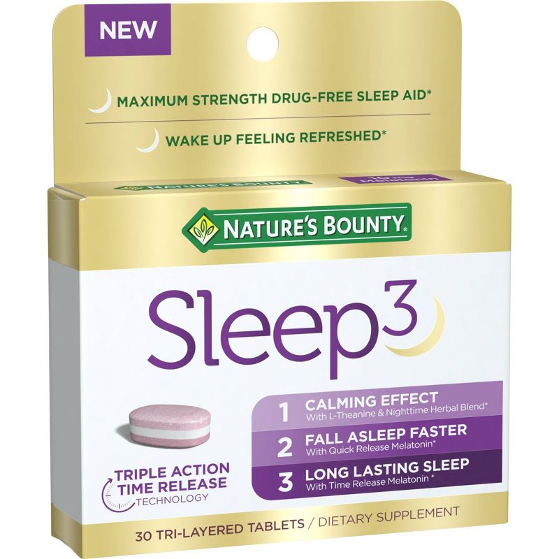 Nature&#39;s Bounty Sleep 3 Tri-Layered Tablets - 30ct, 4 of 7