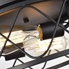 Chloe Lighting IRONCLAD Industrial 2 Light Textured Black Ceiling Flush Fixture 12" Wide - 4 of 4