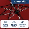 10ft Patio Umbrella, Table Umbrella Outdoor Patio with Crank Lift & Push Button Tilt, 8 Sturdy Ribs for Yard, Deck, Pool - 4 of 4