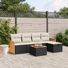 vidaXL 5 Piece Patio Sofa Set with Cushions Poly Rattan - 2 of 4