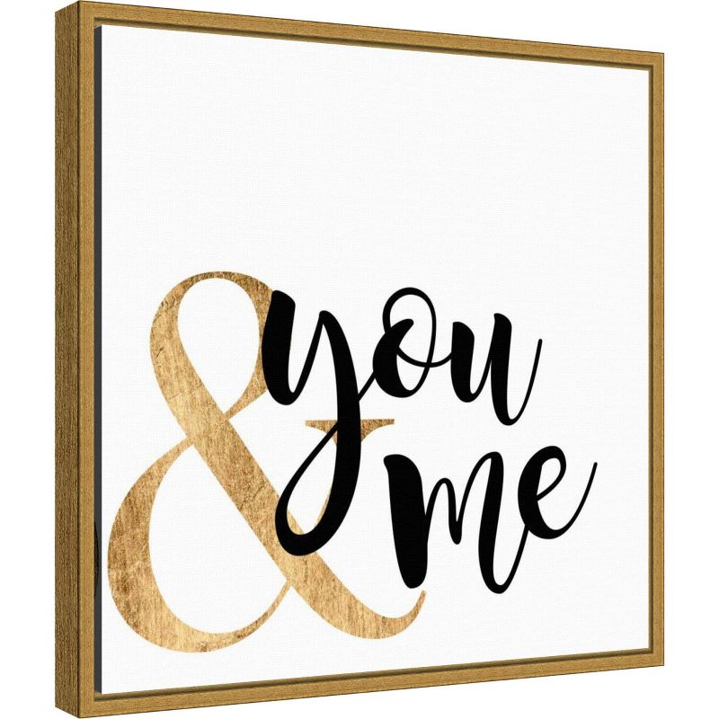 16&#34;x16&#34; Anna Hambly&#39;s Love Quotes II Framed Wall Canvas - Amanti Art, Gold Frame, Modern Decor, Typography Artwork, USA Made, 3 of 10