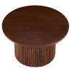 NicBex Natural Round Fluted Side Wooden Coffee Table,Mid-Century Circle Dining Table,Center Table for Living Room - 2 of 4