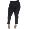 Plus Size Faux Suede Snake Print Pants - White Mark - 3 of 4
