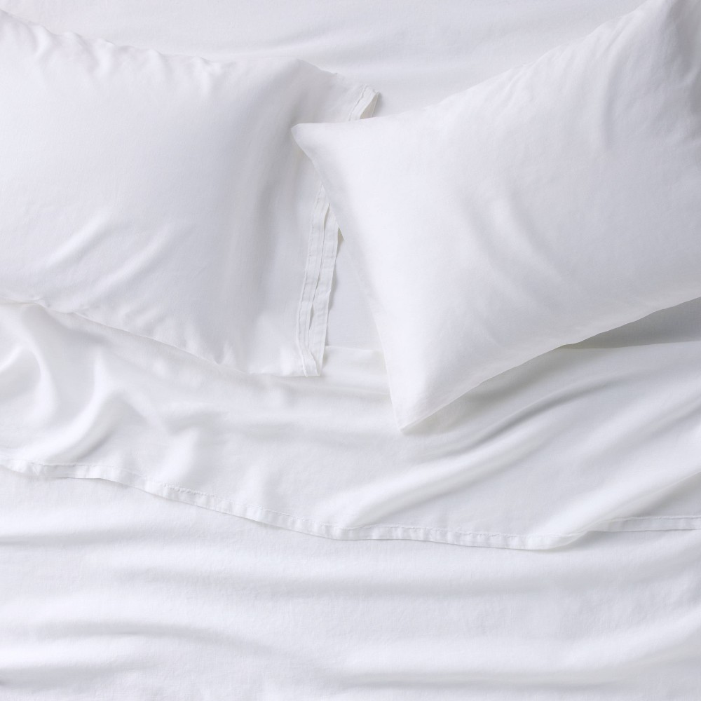 Photos - Bed Linen Full 100 Linen Sheet Set White - Casaluna™