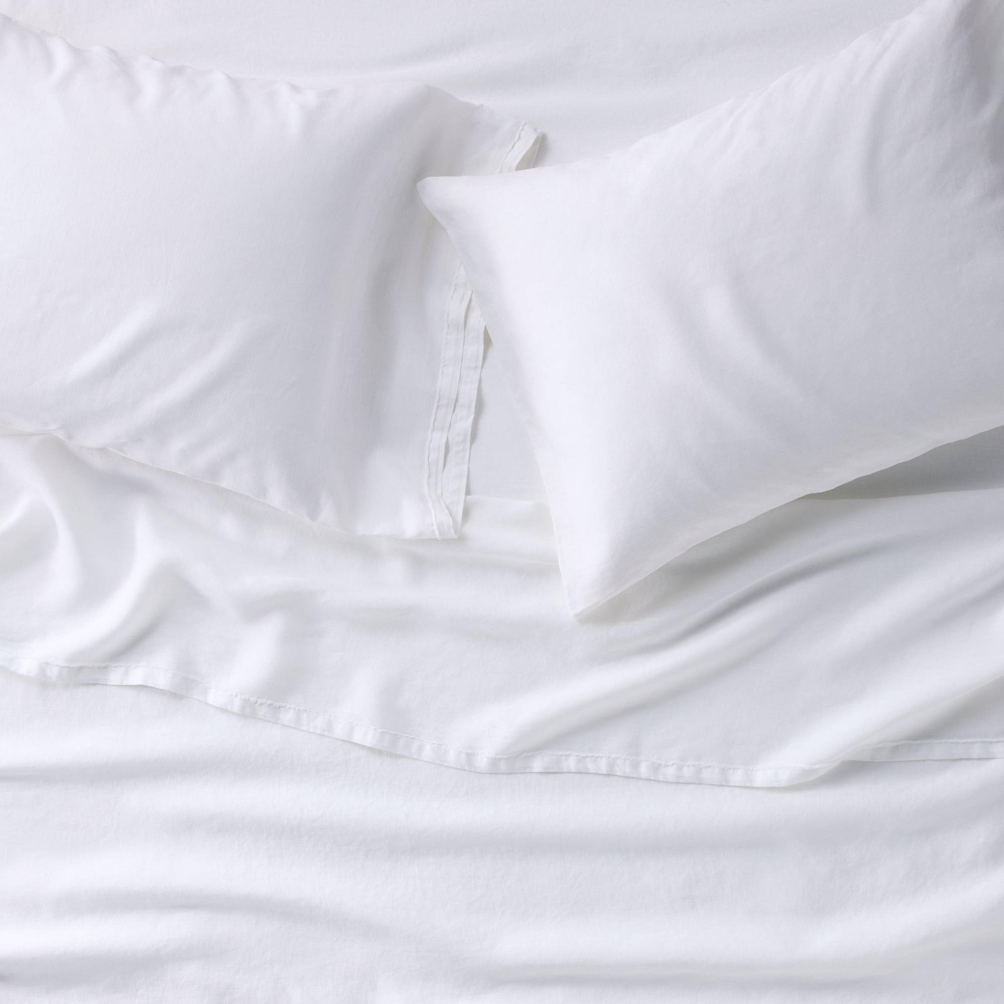 Queen 100% Linen Sheet Set White - Casaluna™