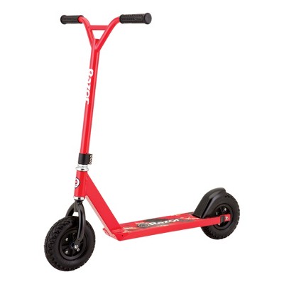 Razor RDS Pro Dirt Off-Road All Terrain Oversized Kids Kick Scooter with Y-style Handlebar and Deck Grip Tape, Ages 10 and Up, Red