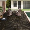 Syemin Carpet Tiles 30 PCS Garden Patio Floor Tiles, Square Outdoor Flooring for Patio, Pool Side, Composite Interlocking Deck, Brown, 12"*12"*0.75" - 2 of 4