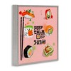 Stupell Industries Keep Calm & Eat Sushi Black Framed Giclee Art - 3 of 4