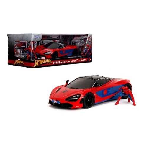 Hollywood Rides Marvel Mclaren 720s Diecast Vehicle With Spider man Figure 1 24 Scale Target