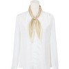Elerevyo Women's Simple Striped Contrast Color Long Silky Rhombus Scarves Neckerchief 1Pc - 2 of 4