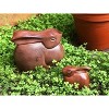 3.75" Tall Cast Aluminum Small Moon Bunny Indoor Outdoor Statue Antique Bronze Finish - Achla Designs: Garden Decor, Unique Animal Sculpture - 3 of 3