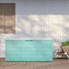 VisioGear 75gal Lockable Outdoor Garden Plastic Storage Deck Box for Tools Cushions Toys, Green & White, 44"*19.3"*21.3" - 4 of 4