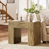 31.5" Farmhouse End Table, Modern Side Table with Heavy-Duty Wooden Pedestal for Living Room, Bedside Nightstand for Bedroom, Easy Assembly - 2 of 4